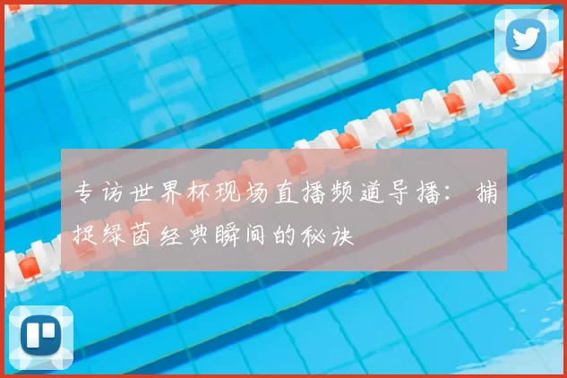 专访世界杯现场直播频道导播:捕捉绿茵经典瞬间的秘诀
